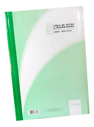 Libro De Actas 200 Hojas Auxiliar De 400 Folios Pasta Dura