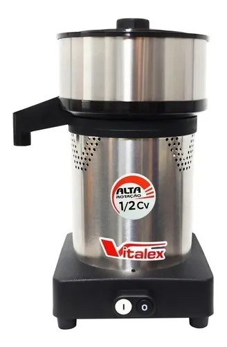 Espremedor Industrial Vitalex 400W Inox Preto 60Hz Alta Rotação