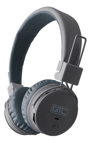 Auricular Gtc Bluetooth Plegable Con Microfono Color Gris