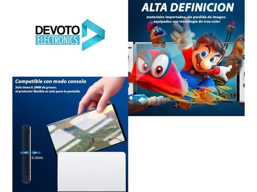 Kit 2-1 Funda Nintendo Switch + Vidrio Templado Oled 9h
