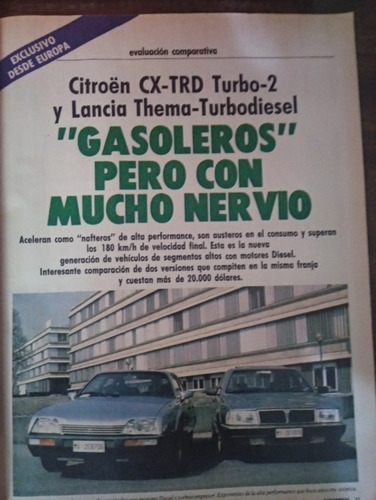 Revista Parabrisas 112 1987 Citroen Cx Trd Y Lancia Thema T