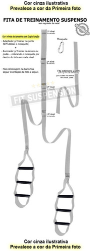 Imagem 3 de 8 de Fita De Suspensão Tipo Trx C/ 3 Degraus 140kg Fit Suspension