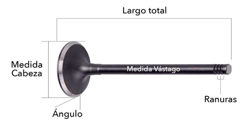 Juego De 8 Válvulas Escape Honda City 1.5 L 4 C 16 V 09-16