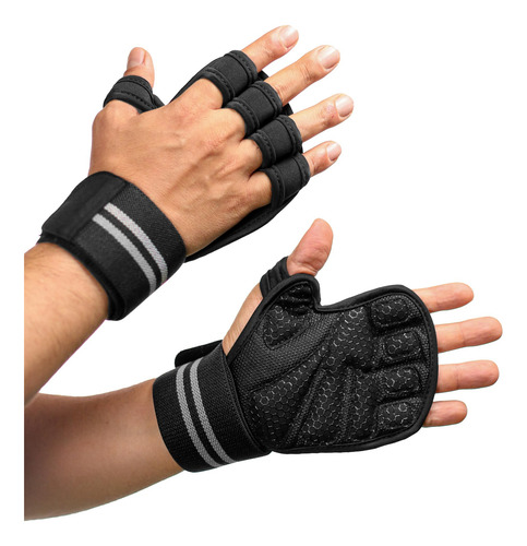 Ola Digital Powermex Guantes Gimnasio Con Muñequera Con Prot