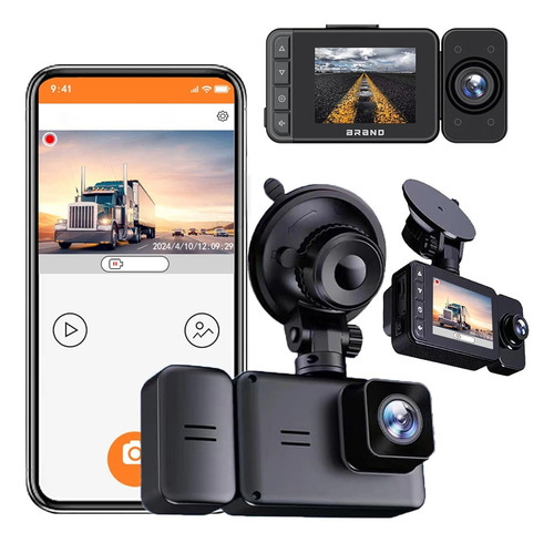 Cámara Trasera Grabadora De Coche 3 Cámaras 1080p 24h Wifi