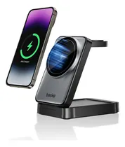 Comprar Basike Carregador Sem Fio 3 em 1 Magnético 2025, Estação de Carregamento Portátil com Luz Noturna, Dobrável e Compatível com MagSafe, iPhone 16u002F15u002F14u002F13u002F12, Apple Watch e AirPod (preto)