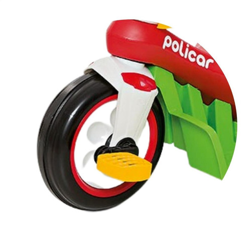 Triciclo Infantil Policiclo Passeio Vermelho 3 Em 1 Vermelho