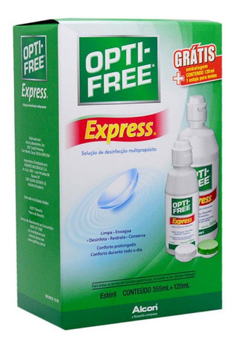 Opti-free Express Solução 355ml + 120ml Estojo