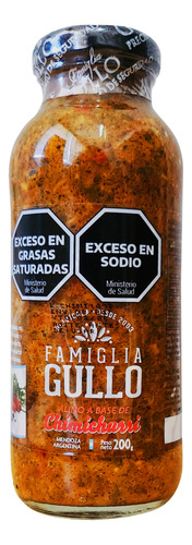 Chimichurri Con Hierbas Aromaticas 200 G Famiglia Gullo