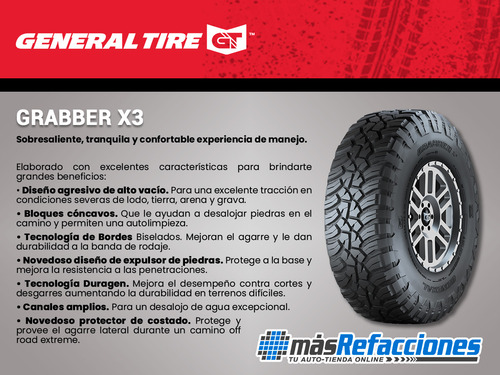 Llanta 215/75 R15 General Tire Grabber X3 106/103q
