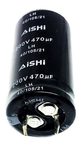 470uf 200v 105°c 22x40mm Aishi - Capacitor Electrolítico