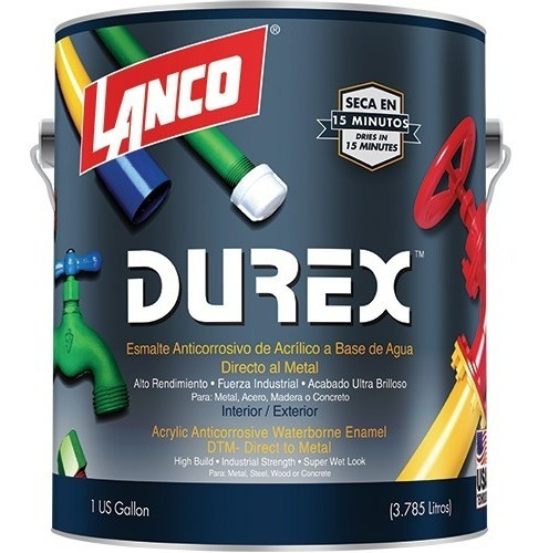 Pintura Anticorrosiva A Base De Agua Bajo Olor Lanco Durex