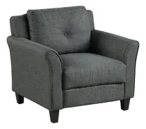 Comprar Giantex Silla Tela Lino Sillon Ocio Boton Copeton Cojin Club