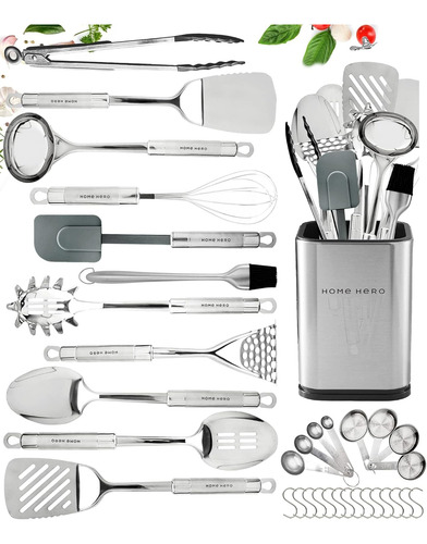 Home Hero Juego De Utensilios De Cocina De Acero Inoxidab...