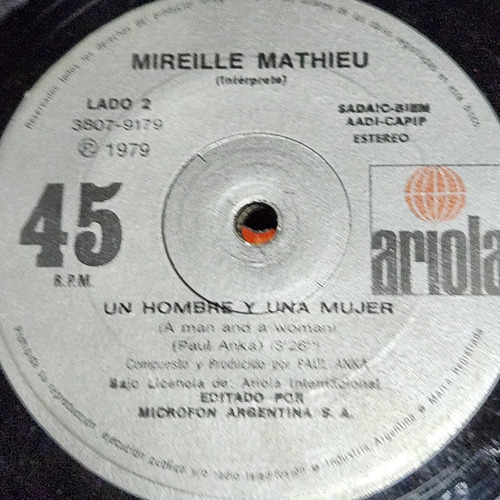 Simple Mireille Mathieu Paul Anka Ariola C4