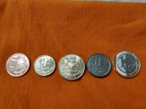 Conjunto De 5 Moedas 2018 Flor De Cunho