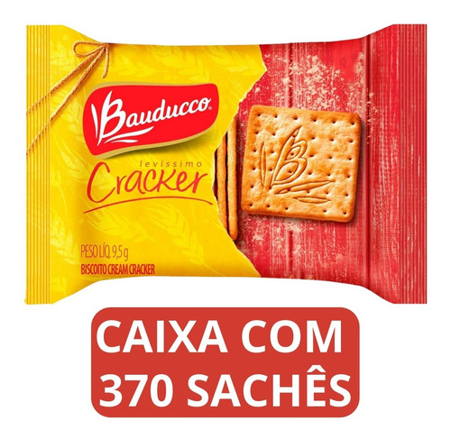 Biscoito Cream Cracker Bauducco 370 Sachês De 8,5g