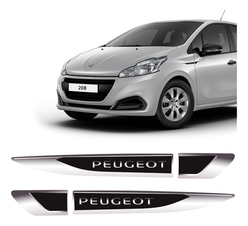 Emblema Aplique Lateral Peugeot Decorativo Resinado (par)