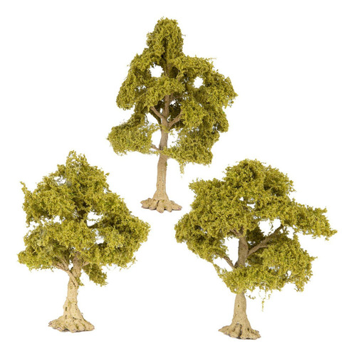 3pcs Paisagem Árvore Miniatura Mini Árvore Caducifólia