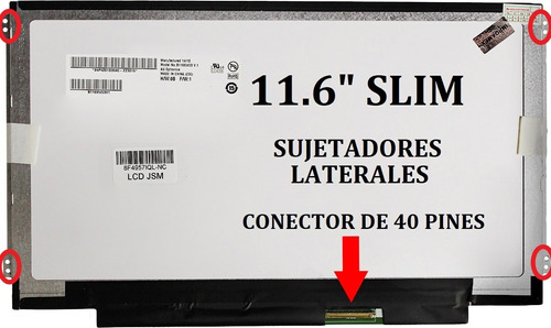 Pantalla 11.6 Slim 40p L Sony Vaio Sve11125clp Sve11125clw