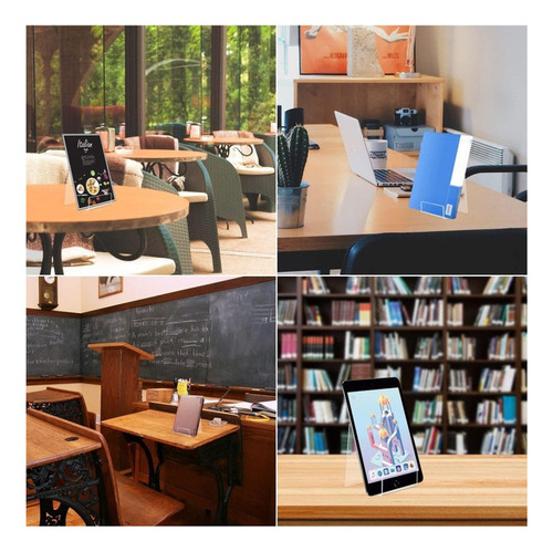 5 Piezas Soporte De Libro Acrílico Caballete De Visualizació