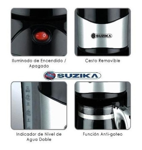 Cafetera Electrica 12 Posillos Suzika Mod. Sz-caf036