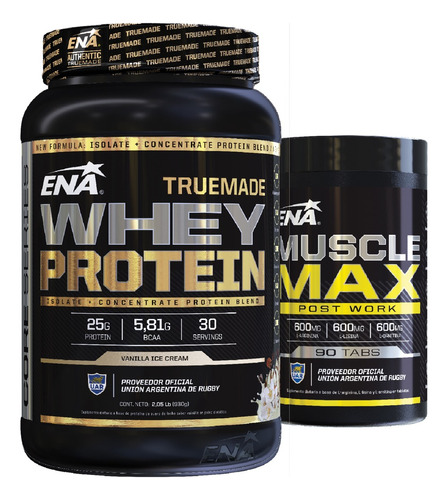 True Made Proteína Ena + Muscle Max Ena Crecimiento Muscular