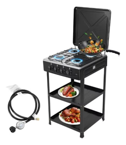 Cocina A Gas De Sobremesa 4 Quemadores Con Patas