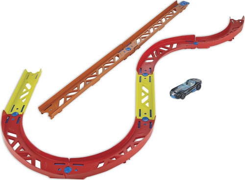 Paquete Hot Wheels Track Builder, Varias Piezas Curvas Conec