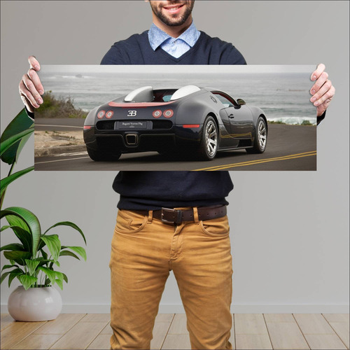 Cuadro 30x80cm Auto 2008 Bugatti Veyron Fbg Par 26