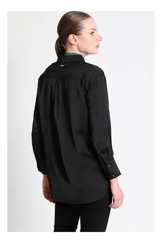 Blusa Camisera Básica Negro Liola