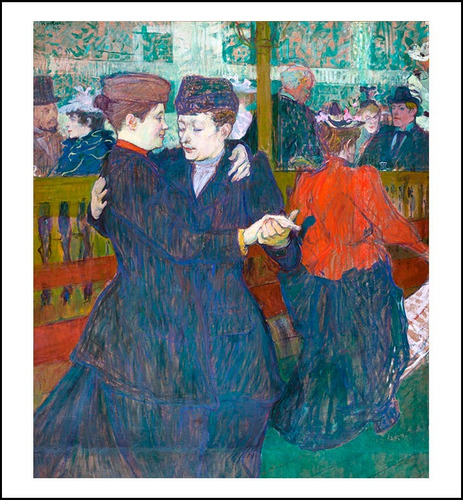 Lamina Fine Art Dos Mujeres Bailando Toulouse Lautrec 60x70