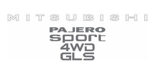 Kit Adesivos Mitsubishi Pajero Sport Gls 4wd Ps001