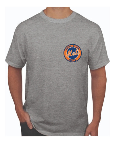 Polera  Mets Nueva York, Logo Pequeño Beisbol, Legograf , 