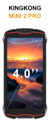 Smartphone Kingkong Mini 2 Pro 64 Gb Ultra Compacto Uso Rudo Grado Militar Doble Sim Sumergible Negro/rojo