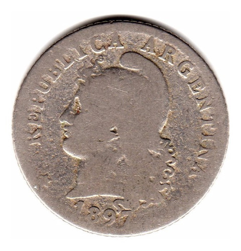 Moneda Argentina 20 Centavos 1897 Niquel 7 Normal