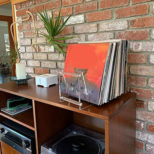 * 1 Porta Discos De Vinilo Transparente For Almacenamiento