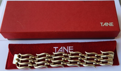 Original Pulsera Tane De Plata 925 Y Vermeil Oro 22k