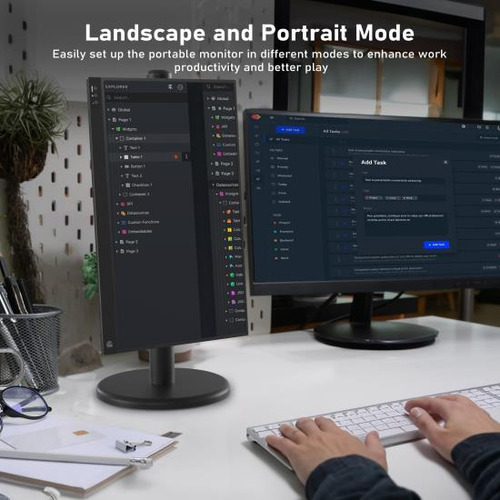 Zscmalls Monitor Portátil Pantalla De Computadora Full Hd De