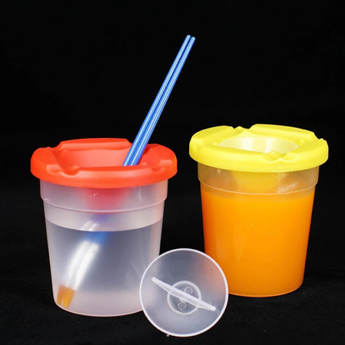 3x Vaso De Agua De Plástico No Derramado, Bote De Pintura Y