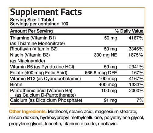 Bronson Super B Vitamina B Produccion Energia Sist Nervioso