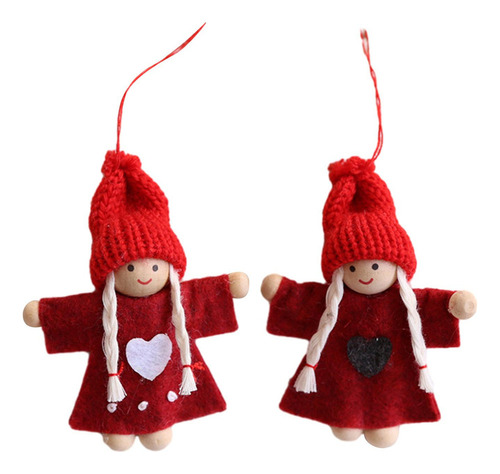 2 Conjunto De Adornos Navideños Colgantes Con 2 Piezas