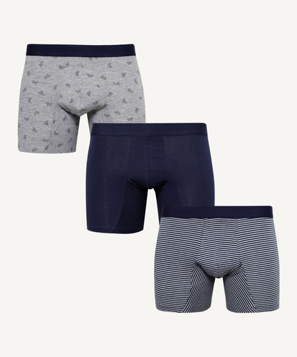 Boxer Hombre Seven Fleat Gris Poliéster 45000217-777