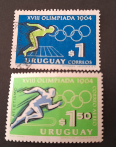 Sello Postal - Uruguay - Juegos Olimpicos Tokio Japon 1965