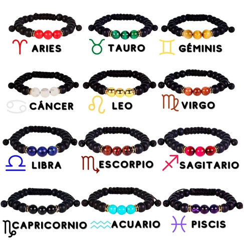 Pulsera Pareja Amigos Horoscopo Signo Zodiacal Set 4 Pzas | Envío gratis