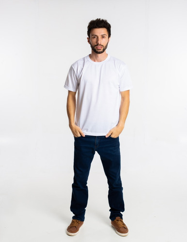 Imagem 2 de 4 de Kit 5 Camisetas Brancas Uniforme Hospital Padaria Açougue