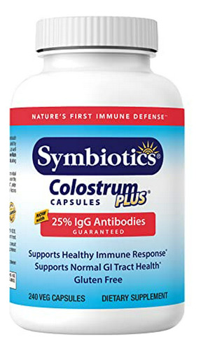 Cápsulas De Calostro Symbiotics - Refuerzo Inmunológico - Sin Gluten - 240