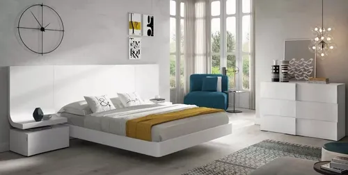comprar Juego Dormitorio Matrimonial Respaldo Mesas De Luz Laqueado