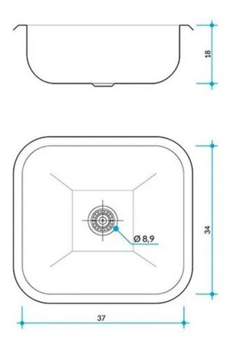 Imagen 3 de 10 de Pileta Simple Bacha E37 Acero Inoxidbale Johnson Cocina 304
