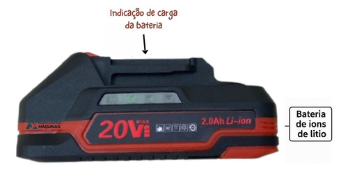 Parafusadeira Furadeira C/ Impacto A Bateria 20v Com Kit